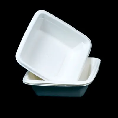 Havve compostable square bowls made from sugarcane fiber - 180ml capacity